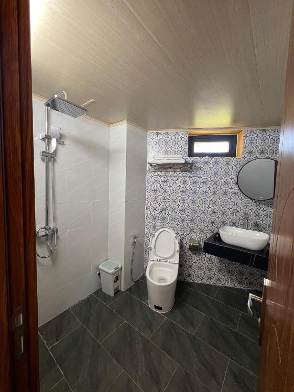 Koupelna v ubytování Vườn Gióng Homestay