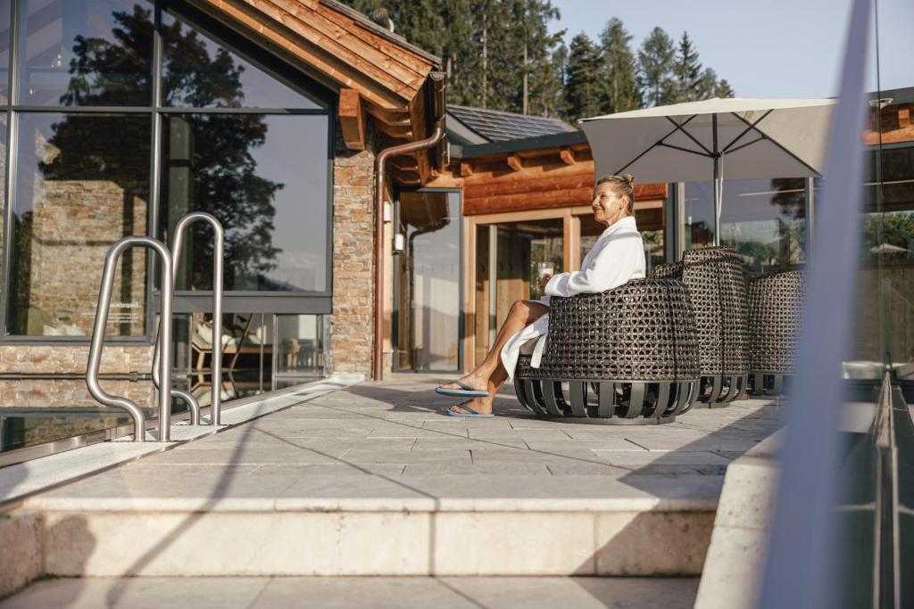 Innanhússgarður eða útisvæði á Hotel Annelies