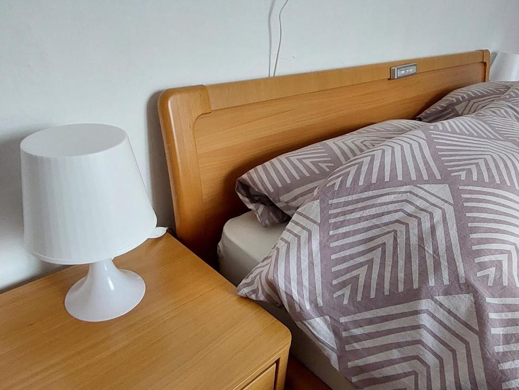 Postel nebo postele na pokoji v ubytování Domačija pri Ivankovih