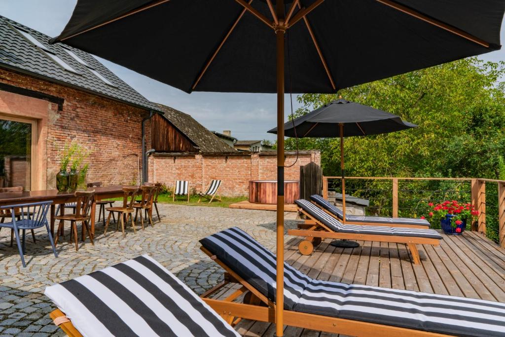 Patio nebo venkovní prostory v ubytování DOsTatek