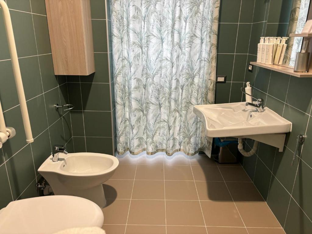 Koupelna v ubytování Volpedo hostel