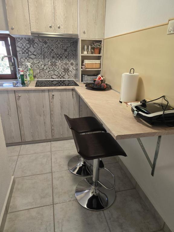 Kuchyň nebo kuchyňský kout v ubytování Karidia Apartments