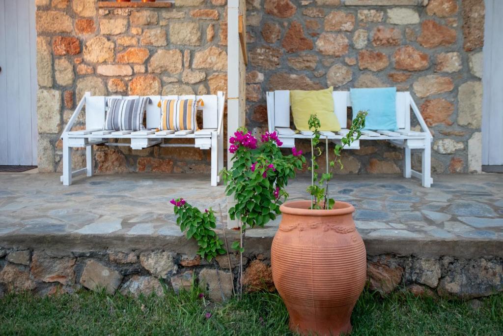 Zahrada ubytování il Melograno Studios Pefkos Lindos
