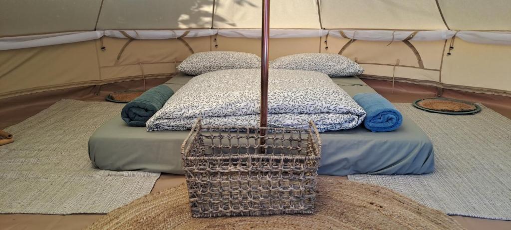 Ένα ή περισσότερα κρεβάτια σε δωμάτιο στο La Nocciolaia Glamping