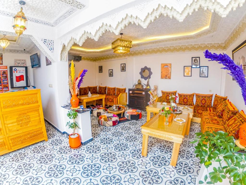 Posezení v ubytování Riad Dar Yassine