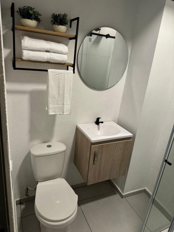 Koupelna v ubytování Hotel Med Llanogrande