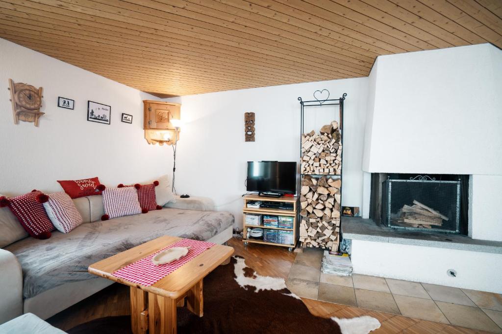 TV a/nebo společenská místnost v ubytování Apartment Camelia