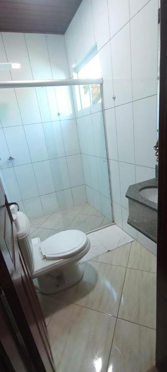 Koupelna v ubytování Pousada Casa Rosa