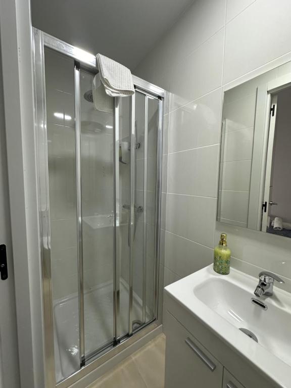 Koupelna v ubytování Hostal Arrate