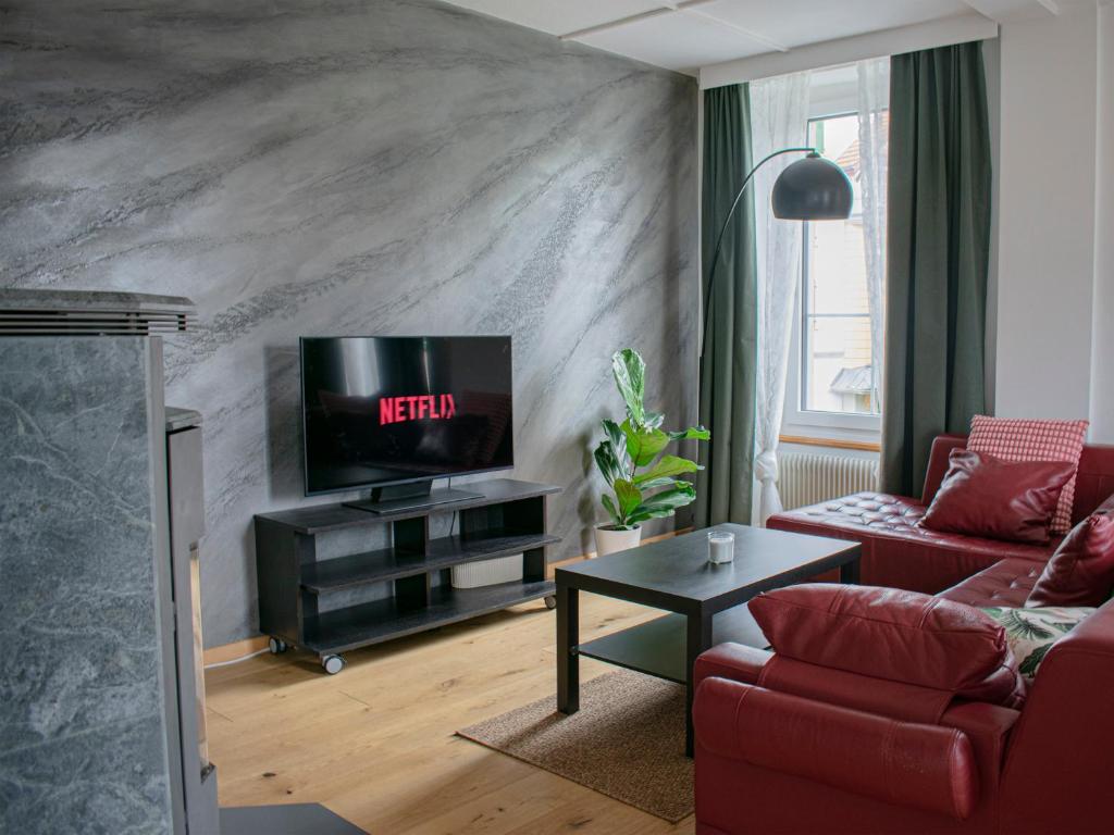 TV a/nebo společenská místnost v ubytování Villa Epoka