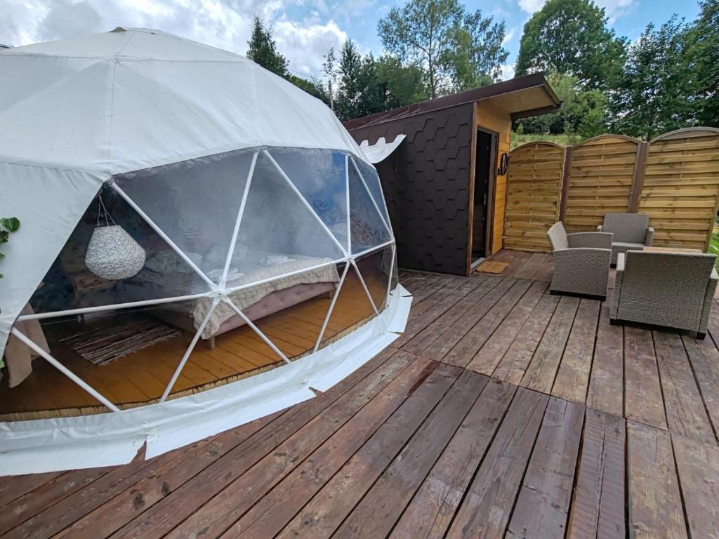 Patio nebo venkovní prostory v ubytování Glamping ZAZEN