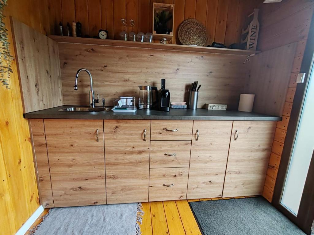 Kuchyň nebo kuchyňský kout v ubytování Glamping ZAZEN