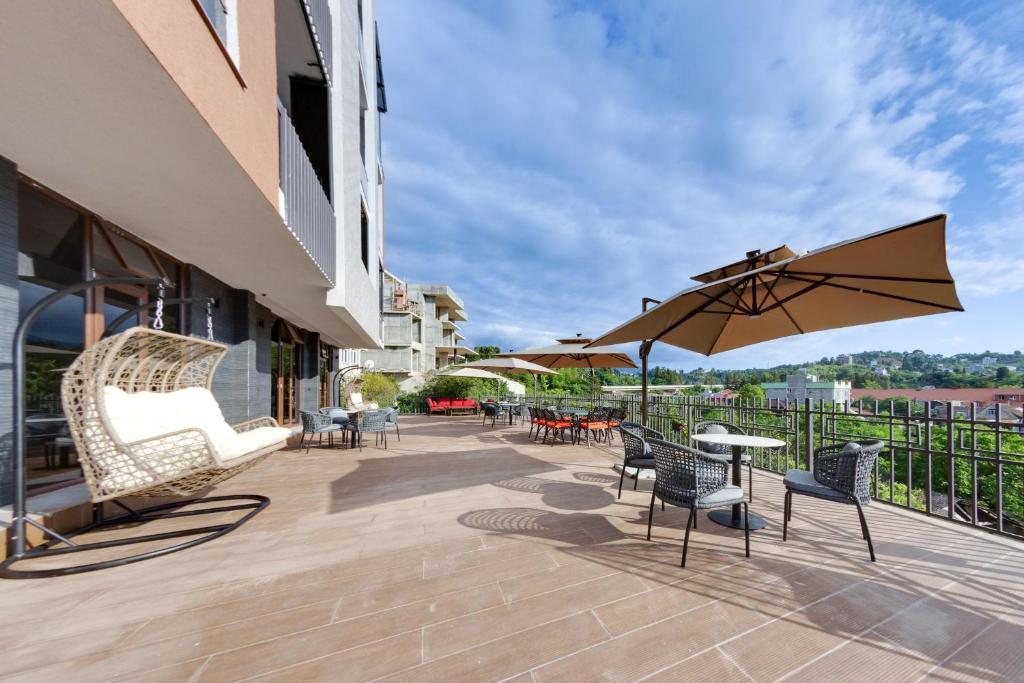 Balkón nebo terasa v ubytování Sun Wine Hotel