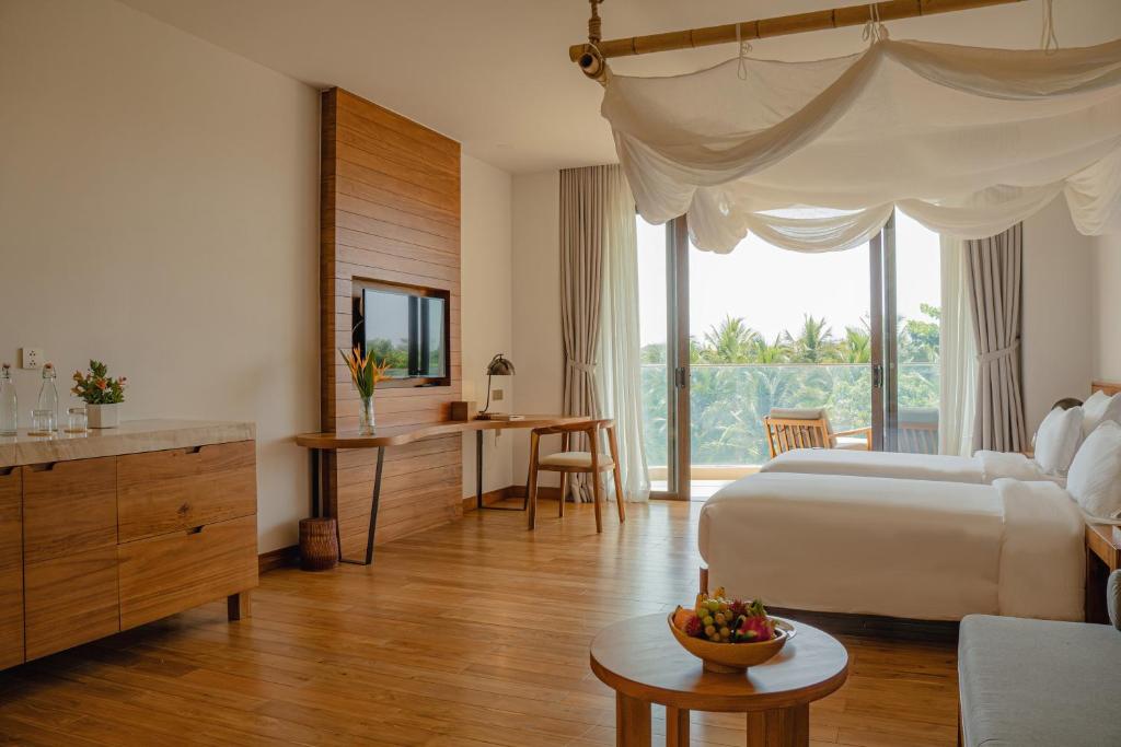Phòng Deluxe 2 Giường Đơn Nhìn Ra Vườn
