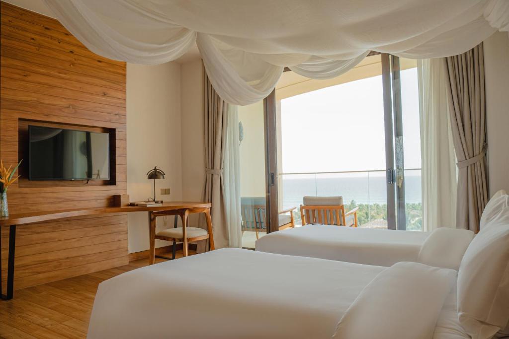 Phòng Deluxe 2 Giường Đơn Nhìn Ra Biển