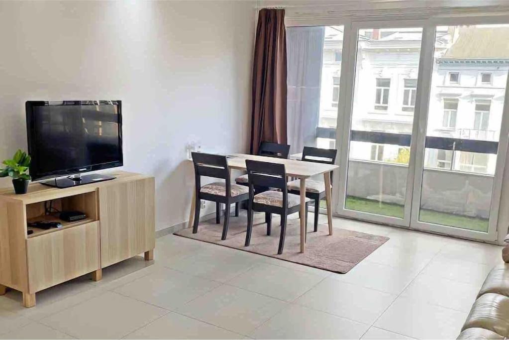TV a/nebo společenská místnost v ubytování Close to central station antwerp