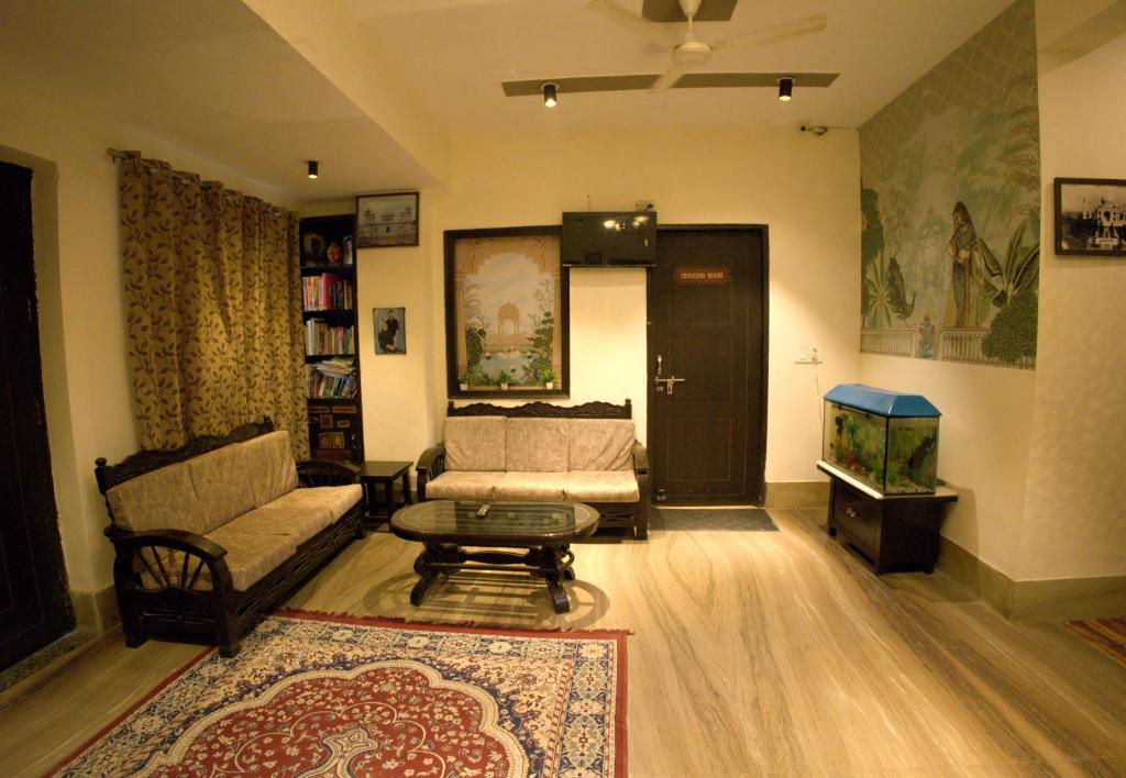 Posezení v ubytování Pearl of Taj Home Stay