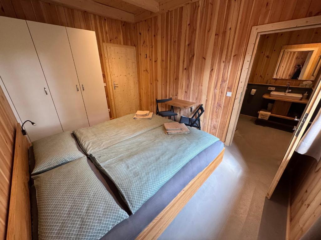 Postel nebo postele na pokoji v ubytování Bio-Hof Lexmühle