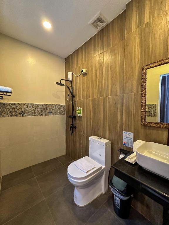 Koupelna v ubytování TEZA Resort