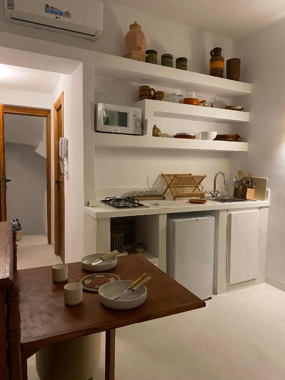 Kuchyň nebo kuchyňský kout v ubytování artgohomes