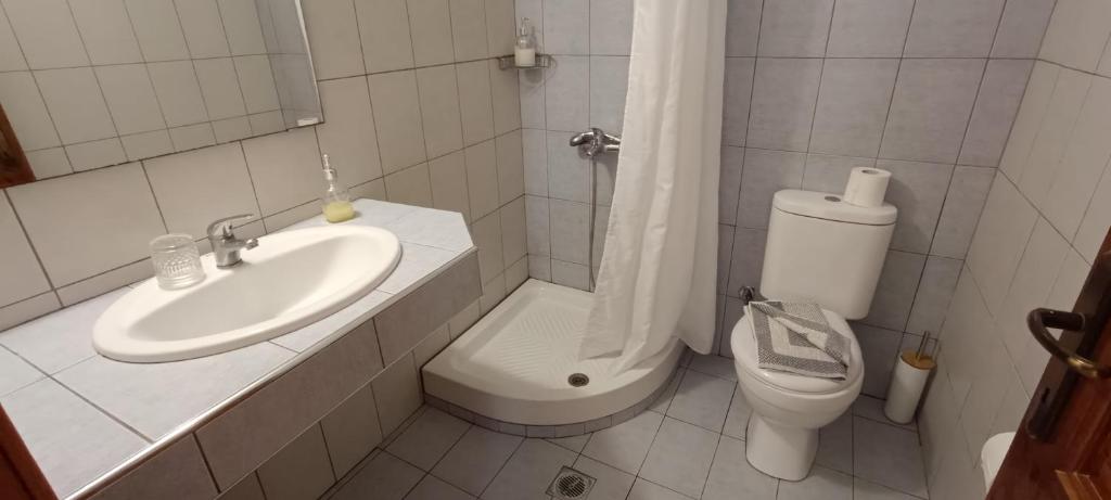 Koupelna v ubytování Villa Molos