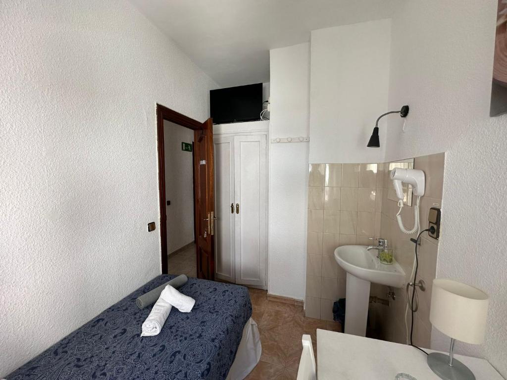 Koupelna v ubytování Hostal Arrate