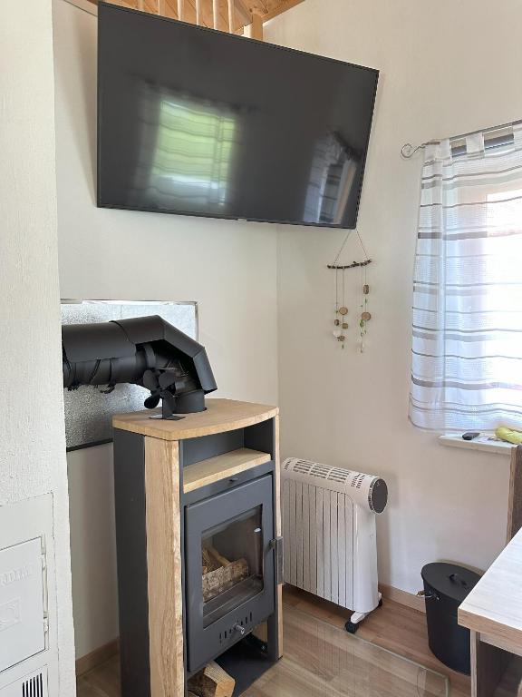 TV a/nebo společenská místnost v ubytování Chalet Falkenstein
