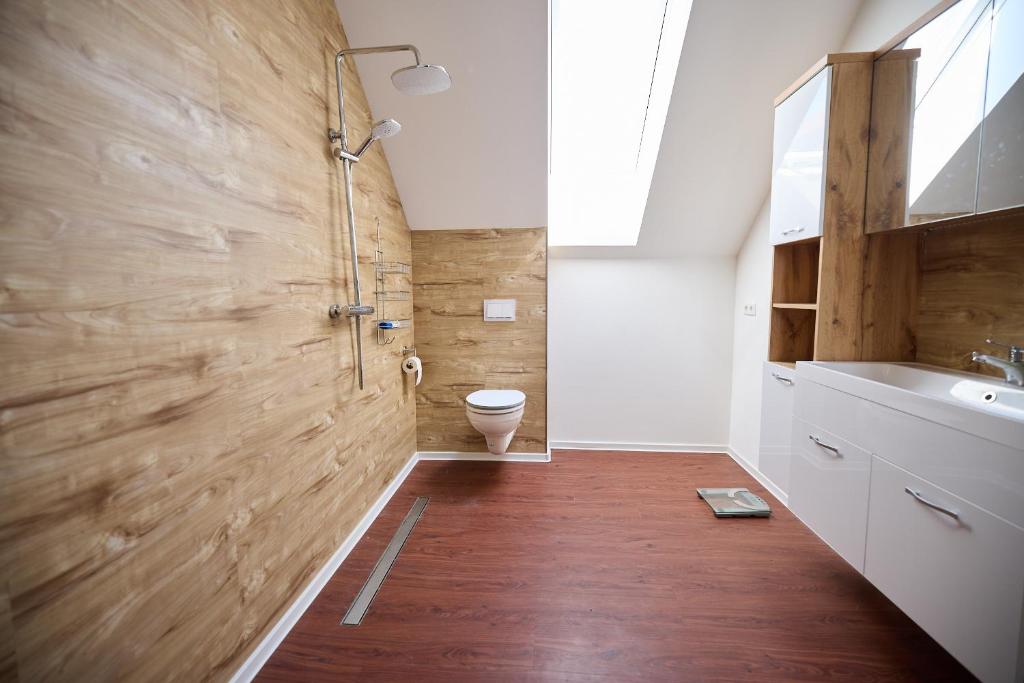 Koupelna v ubytování Ferienhaus SWD