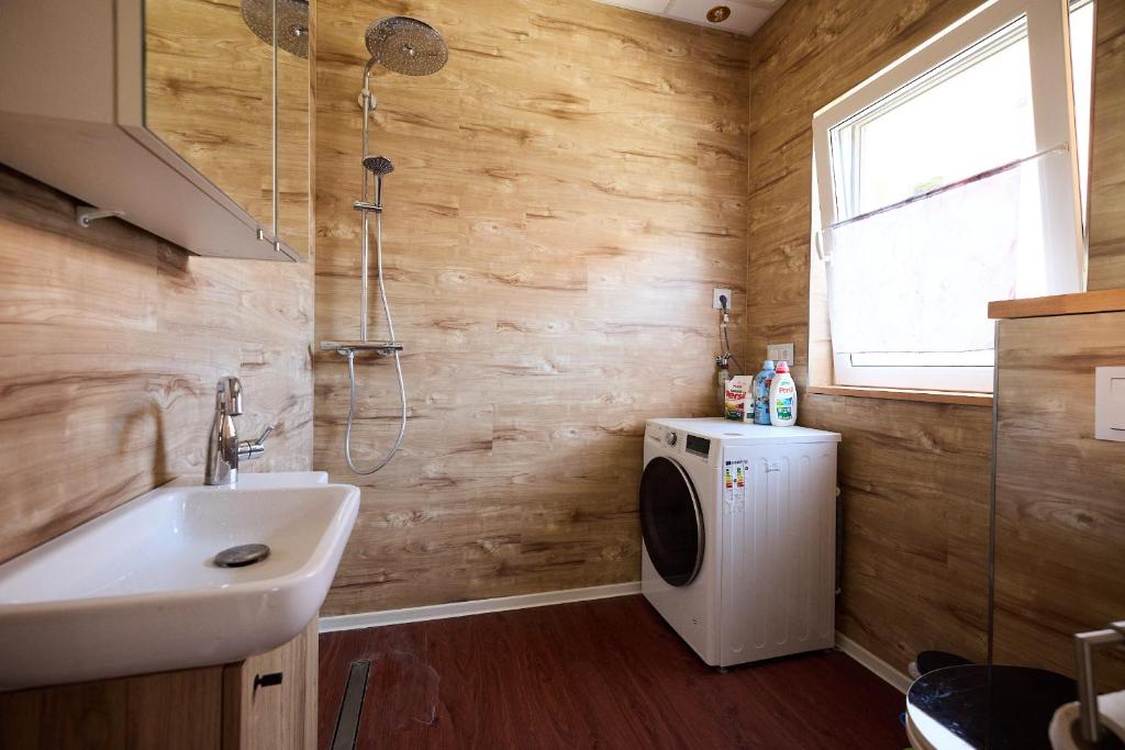 Koupelna v ubytování Ferienhaus SWD
