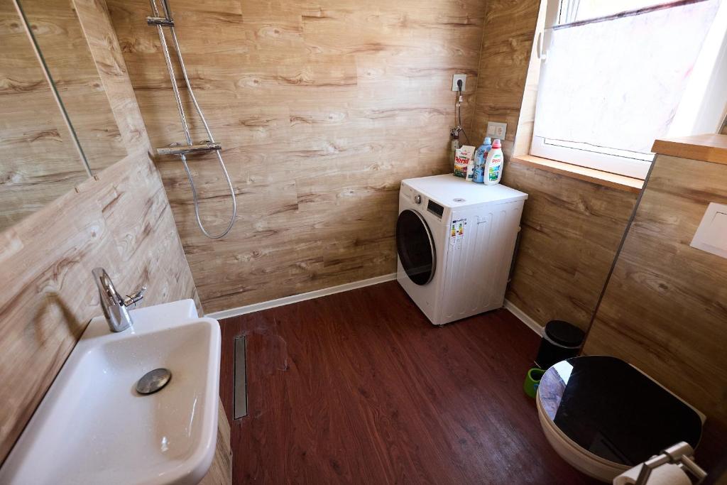 Koupelna v ubytování Ferienhaus SWD