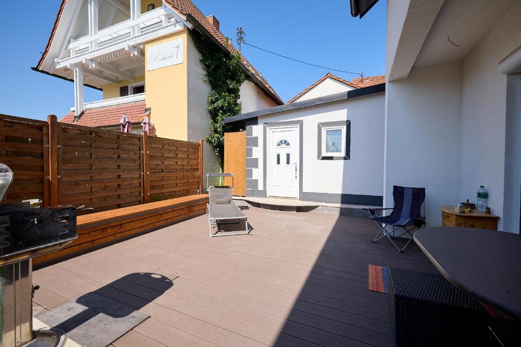 Balkón nebo terasa v ubytování Ferienhaus SWD