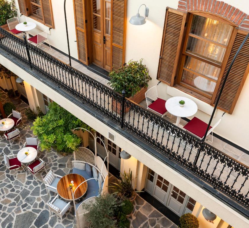 شرفة أو تراس في Ecole St. Pierre Hotel