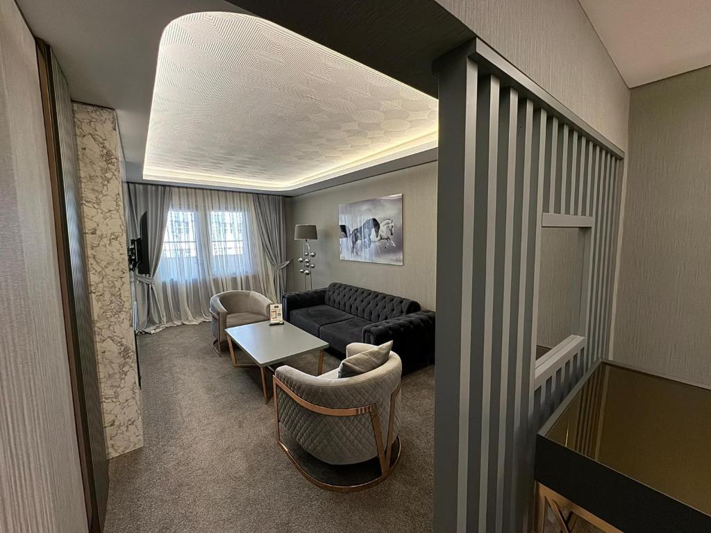 Postel nebo postele na pokoji v ubytování BÇ Ruby Hotel