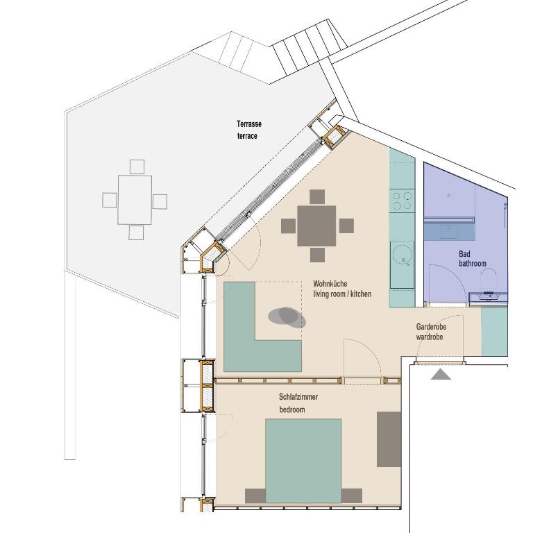 Půdorys ubytování Walsergrat Appartements