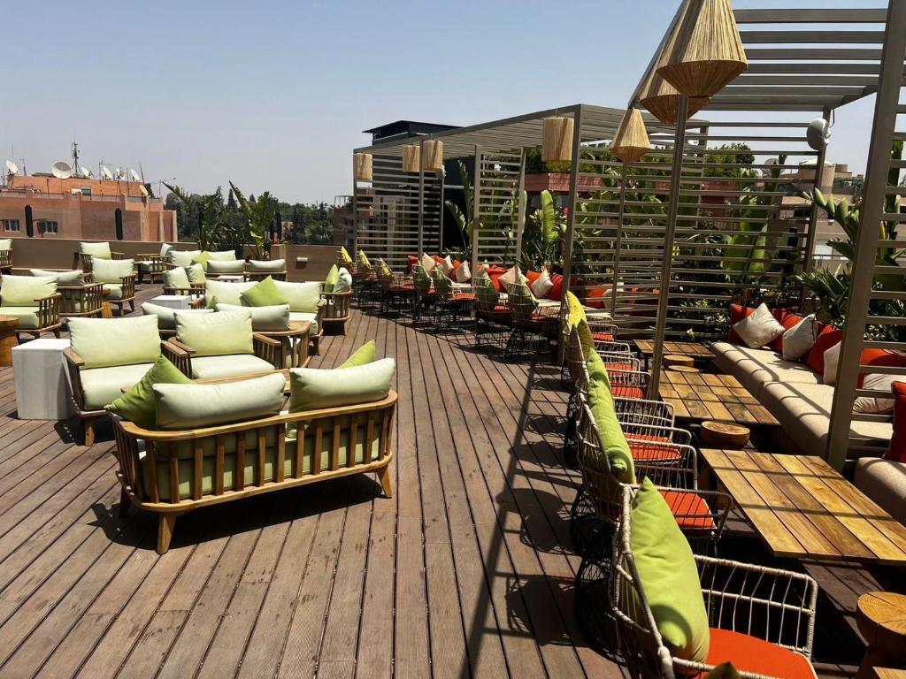 Restaurace v ubytování Hotel Le Rocher Marrakech