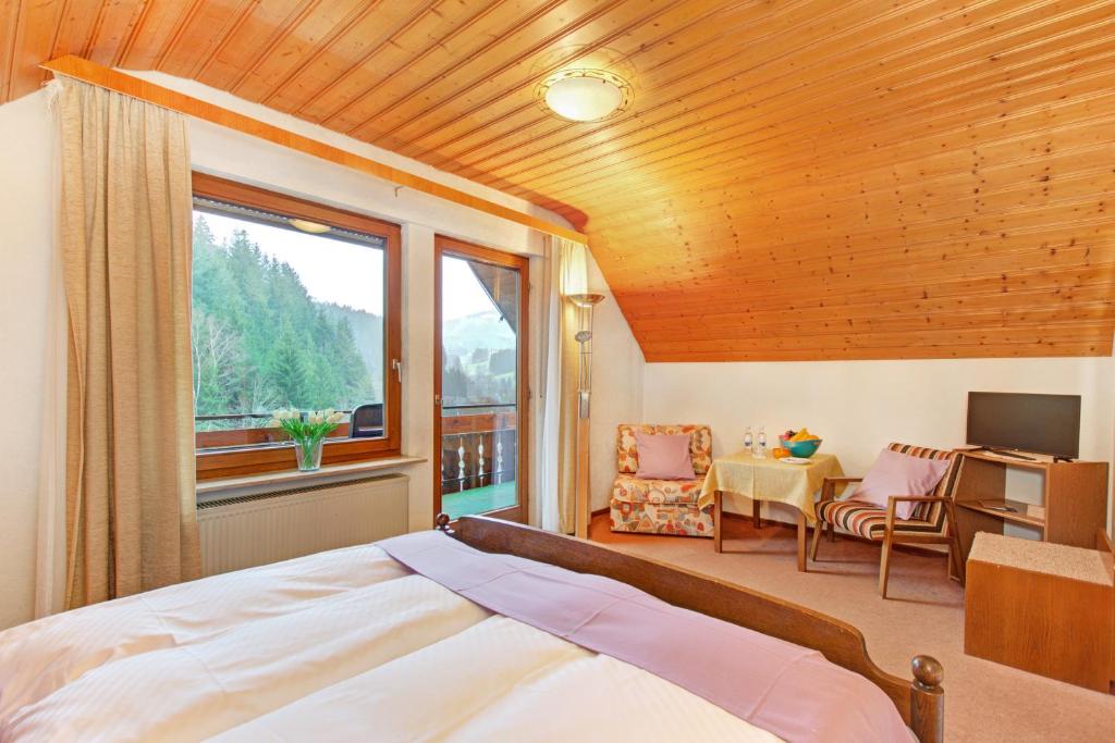 TV a/nebo společenská místnost v ubytování Decker's Bio Hotel zum Lamm