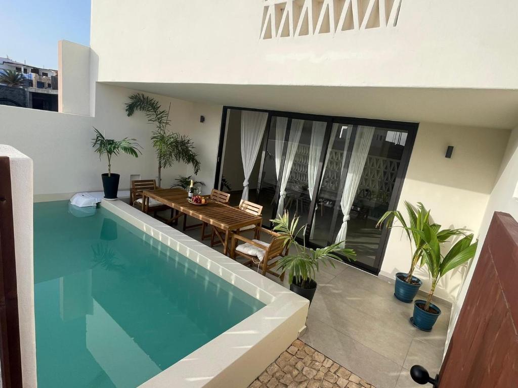 Kolam renang di atau dekat dengan Lagoon Deluxe Apartment mit Pool Boa Vista