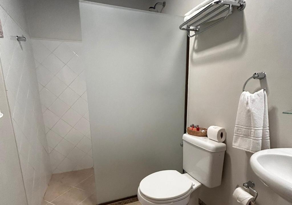 Koupelna v ubytování Bahiacafé Hotel