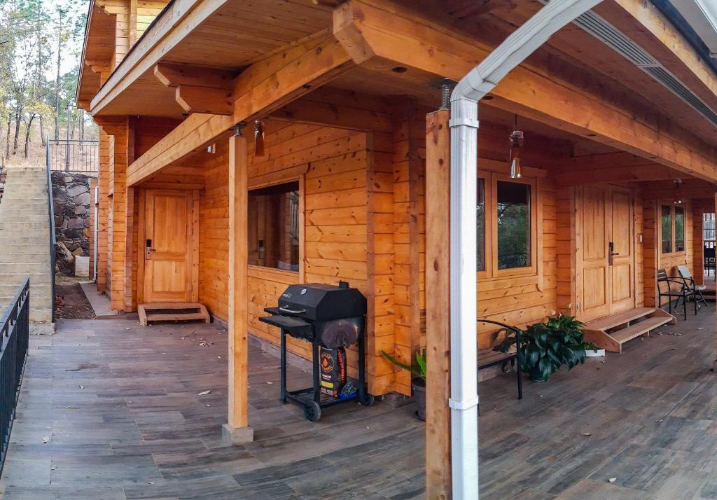 Balkón nebo terasa v ubytování Cabañas Santa Barbara