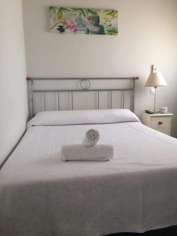 Un ou plusieurs lits dans un hébergement de l'établissement Hostal Acemar
