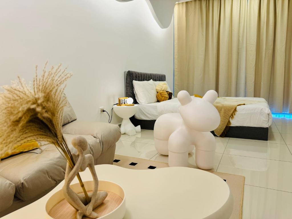 Posezení v ubytování Teega Suites, Puteri Harbour, Iskandar Puteri