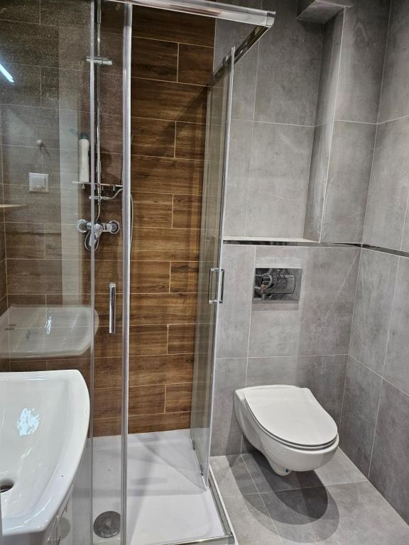 Koupelna v ubytování Aparthotel Warszawa