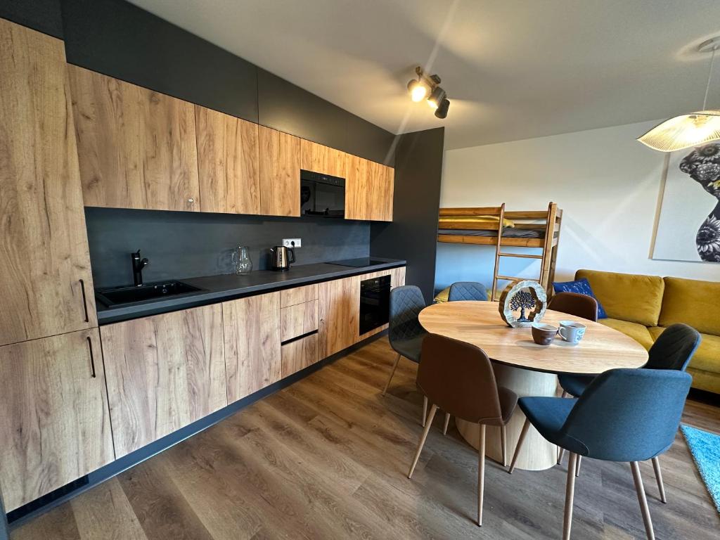 Kuchyň nebo kuchyňský kout v ubytování Angel Wings Mountain Apartment Černý Důl