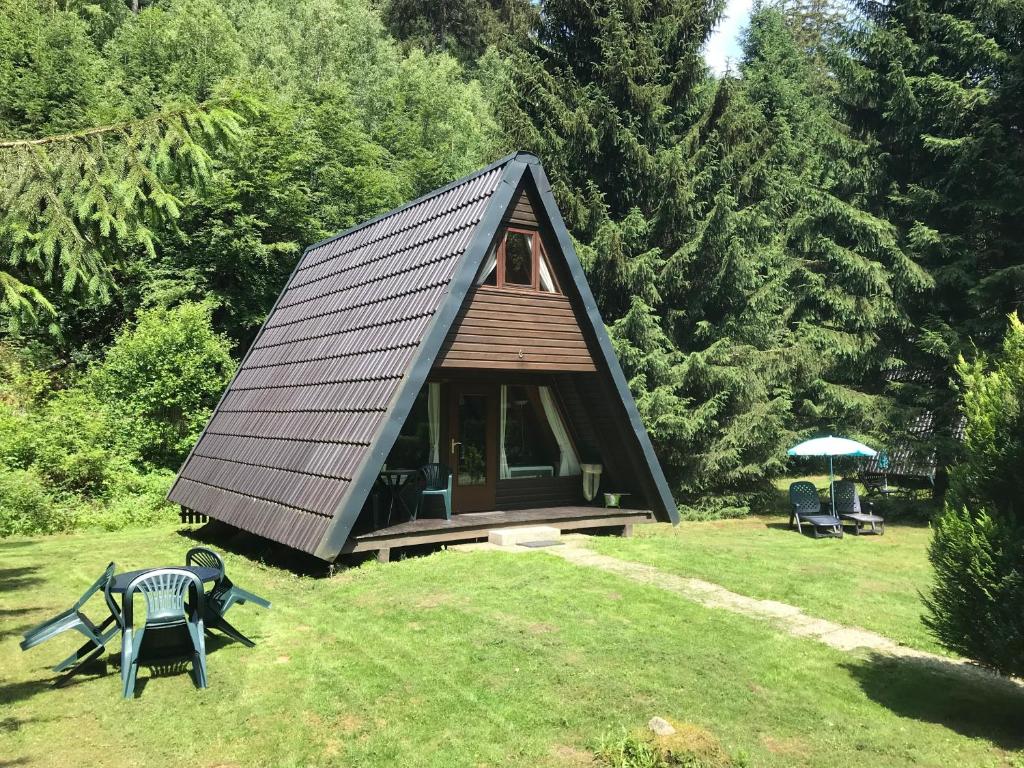 Taman di luar Ferienhäuser Am Waldschlößchen 1