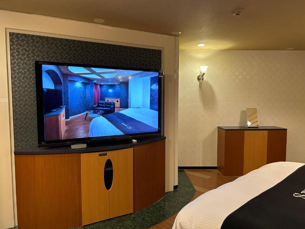 TV a/nebo společenská místnost v ubytování Hotel S