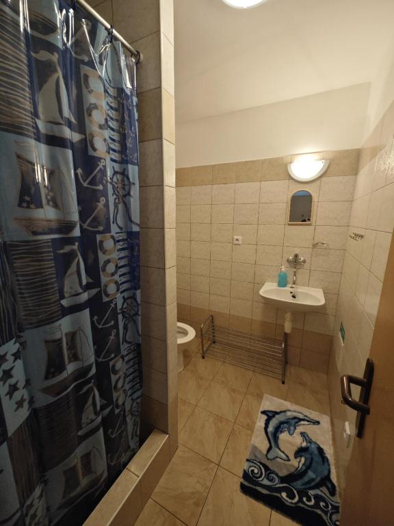 Koupelna v ubytování Bouda Jestřábí