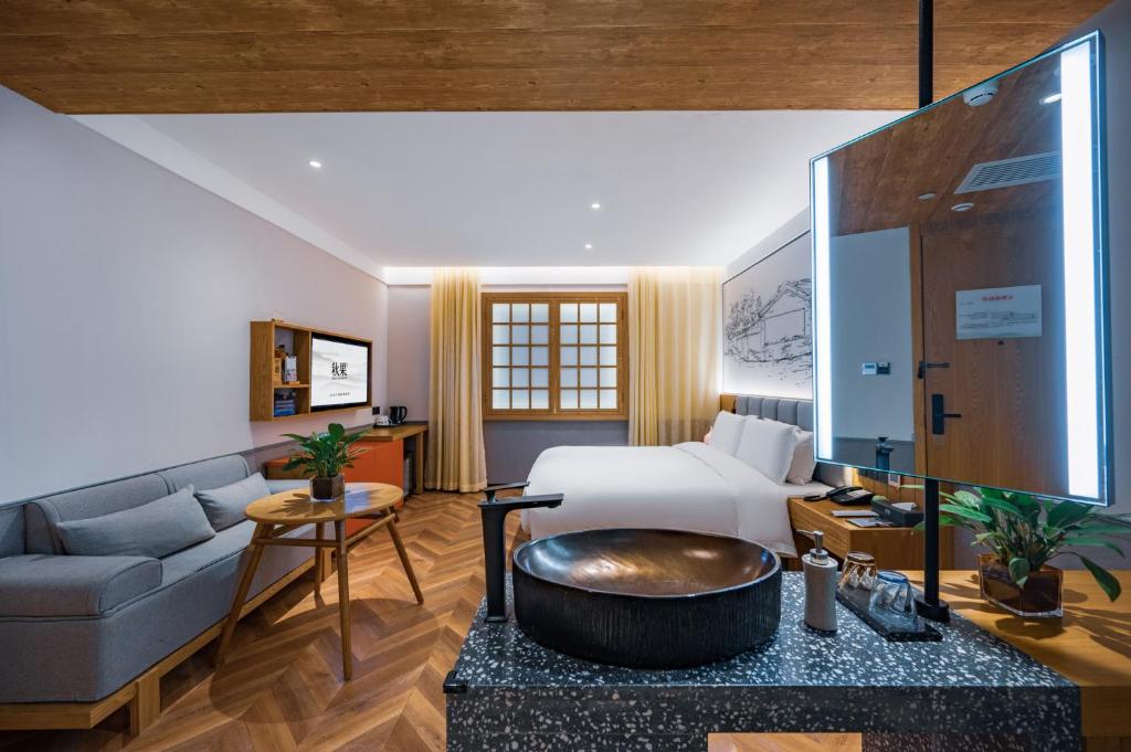 Posezení v ubytování Qiu Guo Hotel Xidan Financial Street Beijing