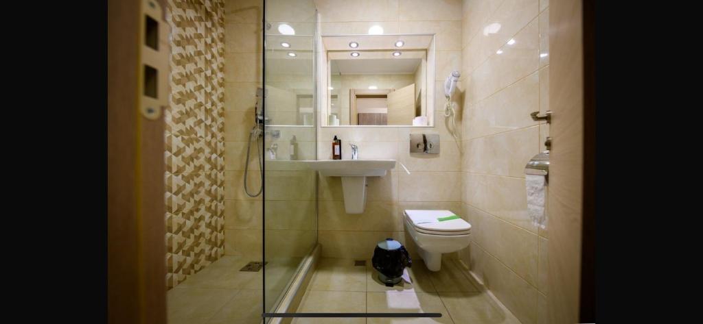 Koupelna v ubytování Hotel Tiara