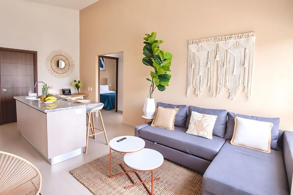 Posezení v ubytování Modern 2BR Condo - minutes from Jaco Beach - PRIME location