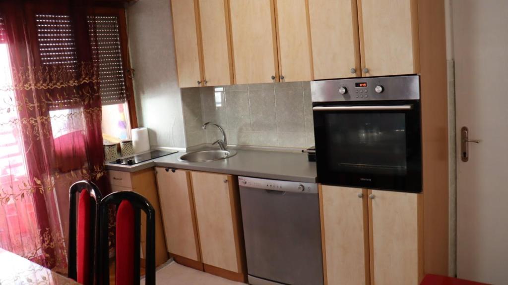 Kuchyň nebo kuchyňský kout v ubytování Spasojević Apartman